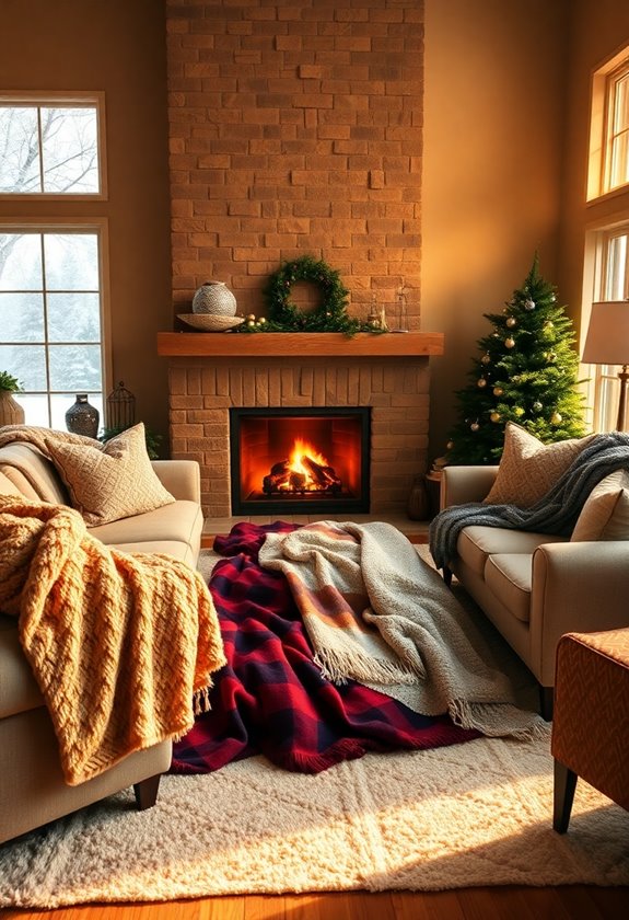 abundant comfy knitted throws
