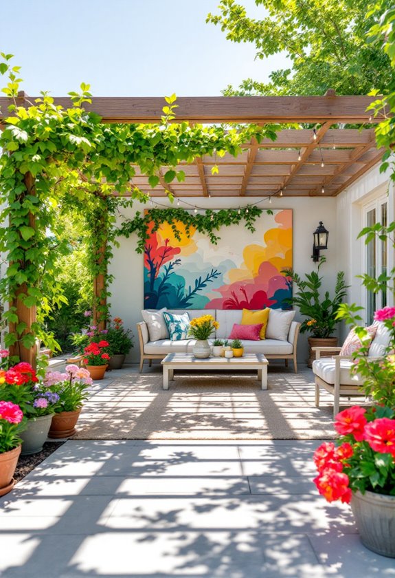 artistic outdoor pergola design