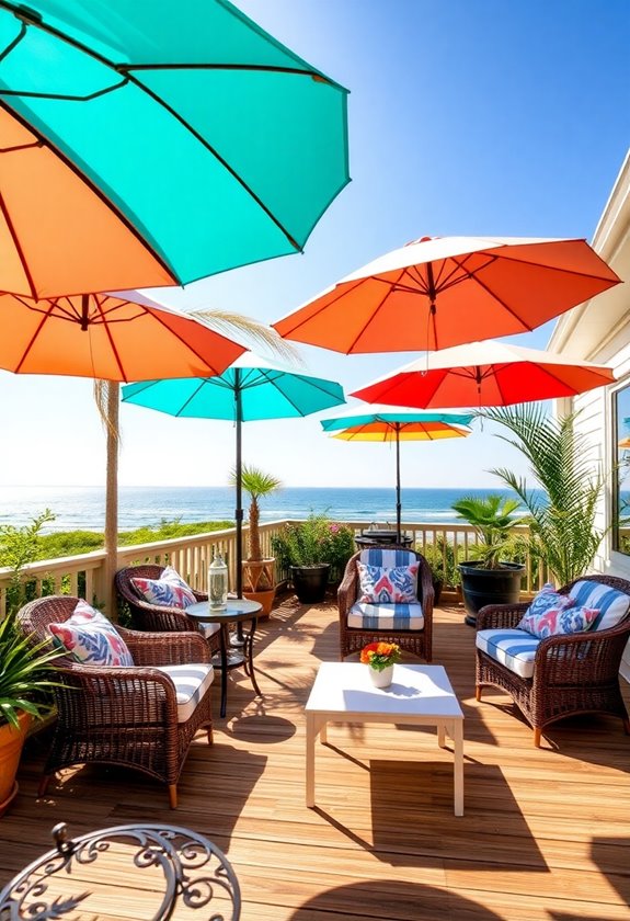 coastal themed umbrella decorations