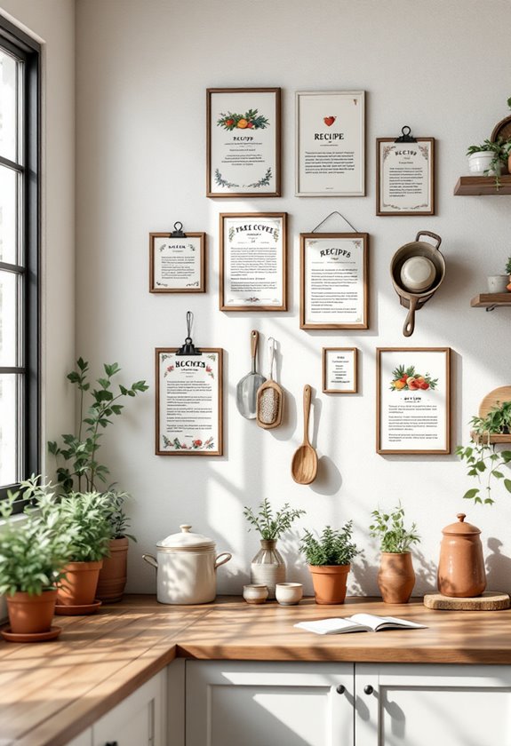 decorative culinary instruction cards