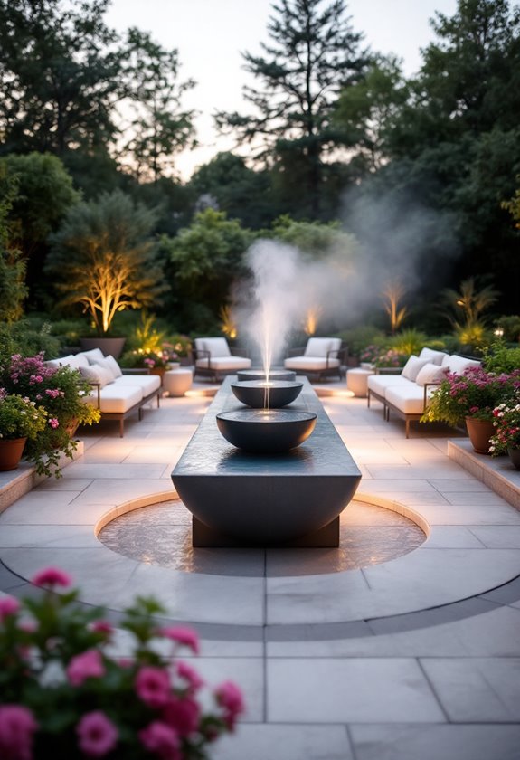 install a decorative fountain