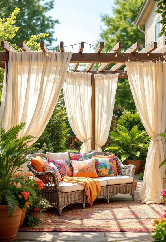 install outdoor curtain rods