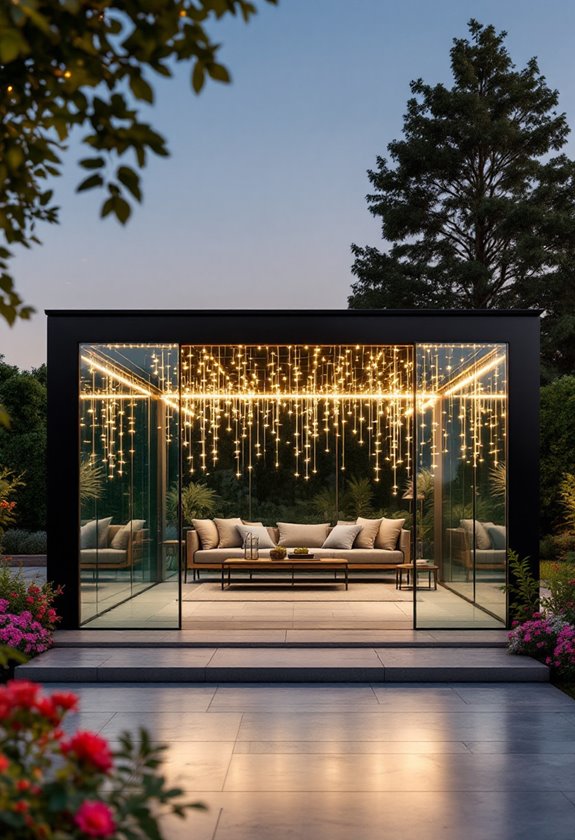modern transparent outdoor structures