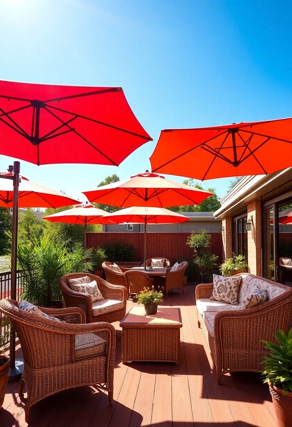 outdoor lounge umbrellas available
