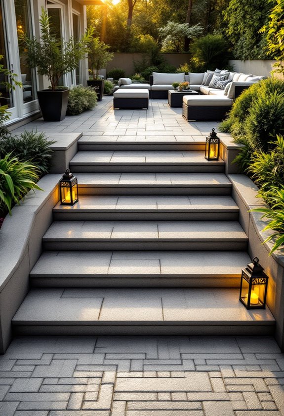 paved pathway leading upwards