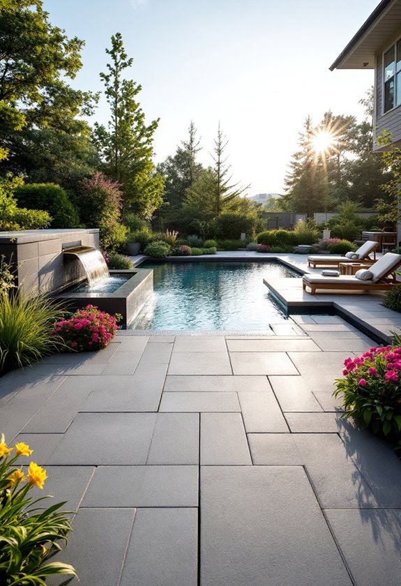 paved water feature designs