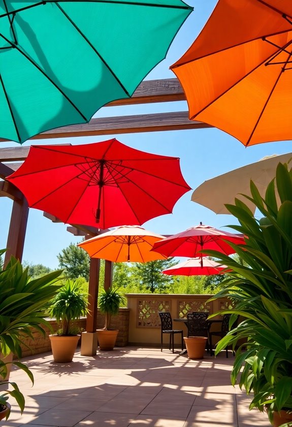 pergola umbrella roof designs