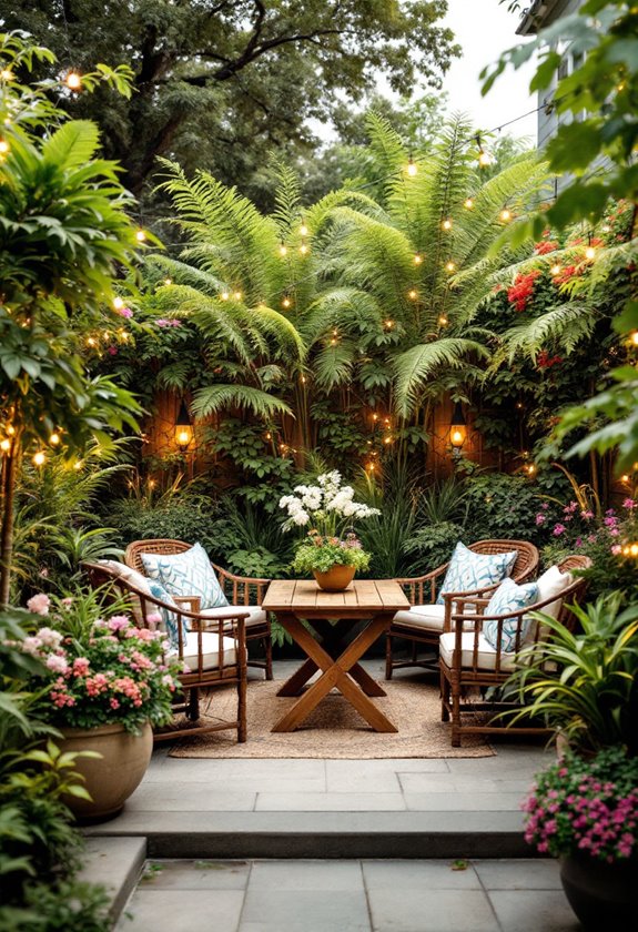 planters create private spaces