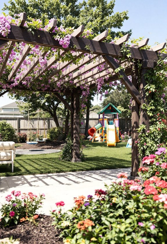 playground with shaded pergola