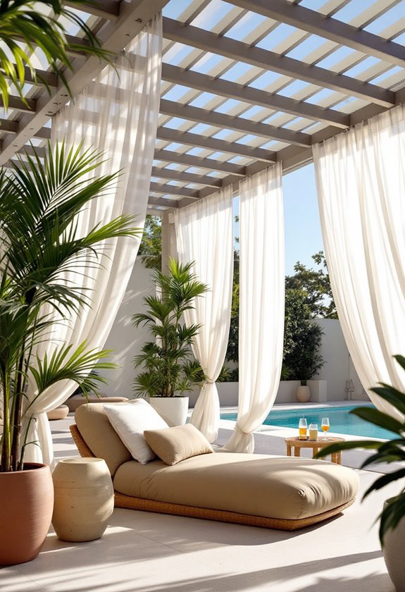 relaxing outdoor shaded retreat
