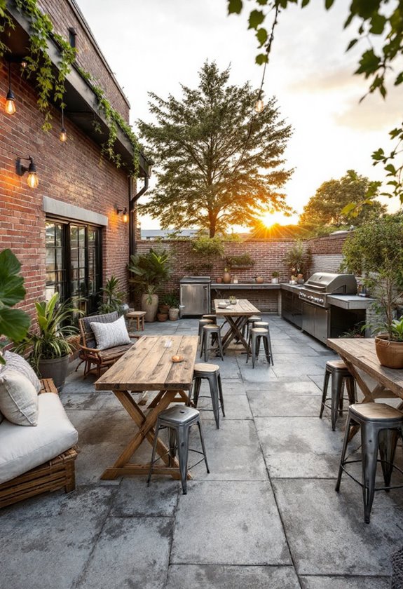 rustic metal outdoor furniture