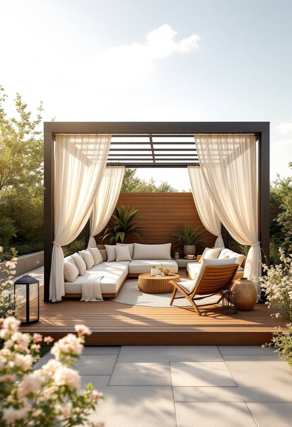 sleek contemporary outdoor structures