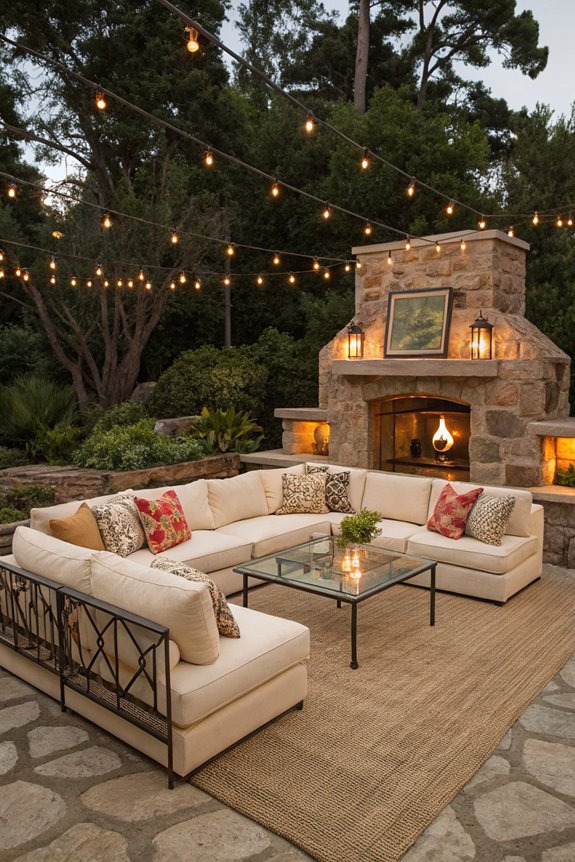 stylish outdoor relaxation area