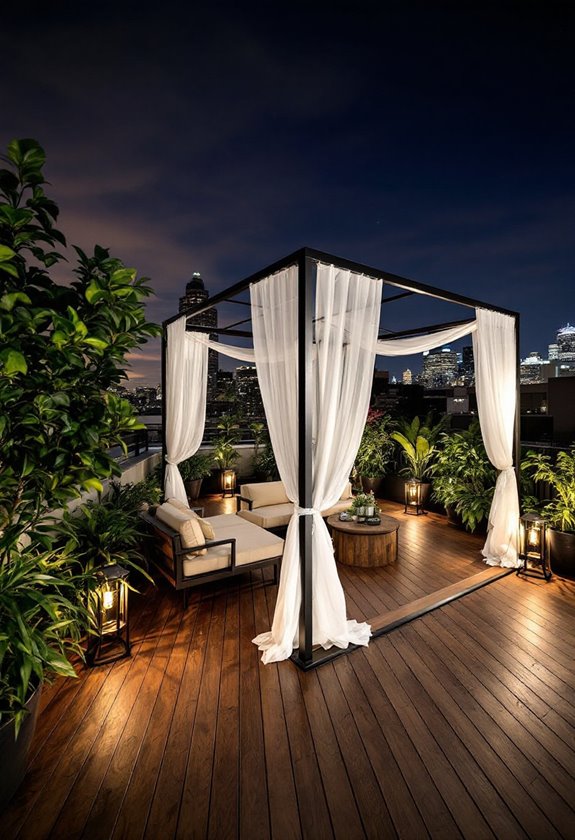 stylish rooftop outdoor retreats