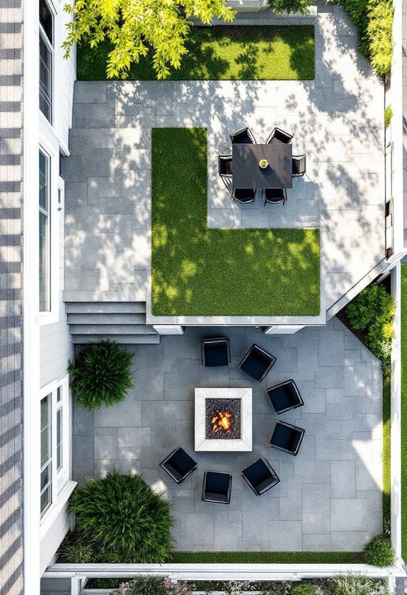 tiered outdoor living spaces