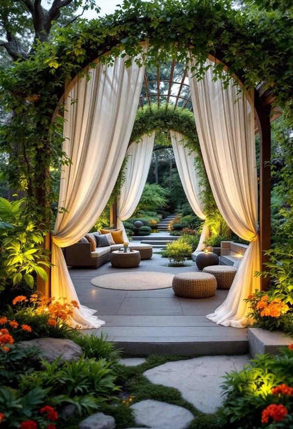 tranquil outdoor relaxation spaces