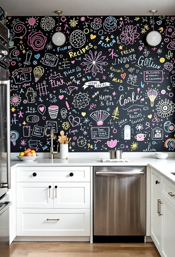 vibrant chalkboard artwork design