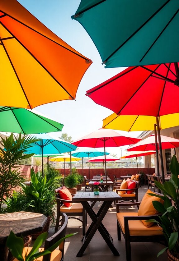 vibrant outdoor shade canopies