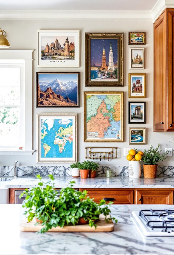 wanderlust themed culinary artwork