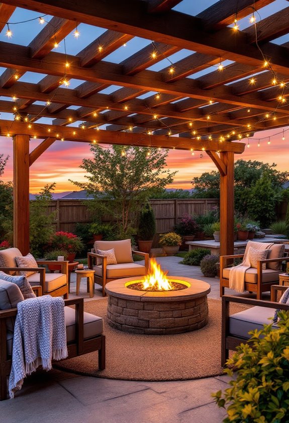 warm outdoor relaxation space