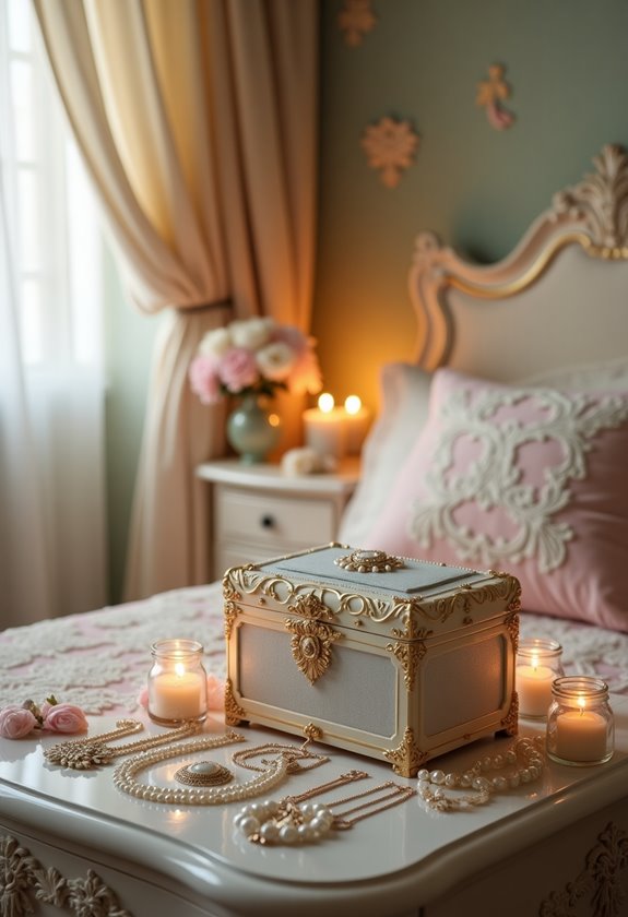 antique jewelry storage showcase