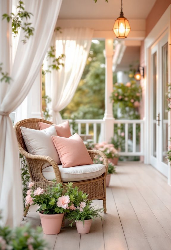 coral themed relaxing getaway