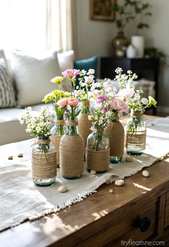 decorative twine covered containers