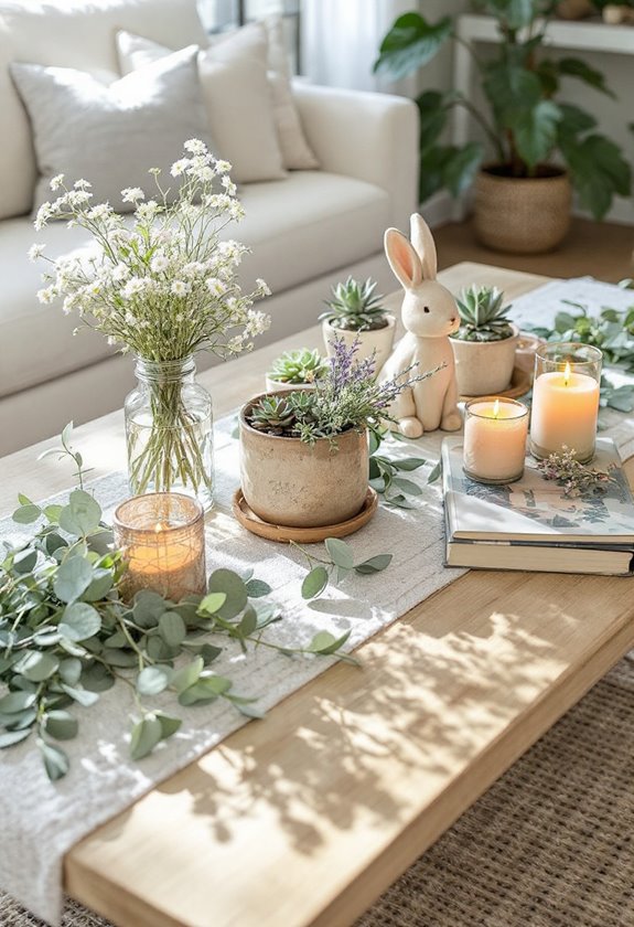 floral decorative table runner