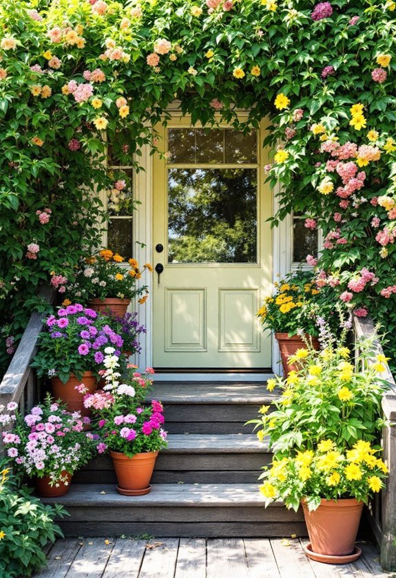 indoor greenery and blooms