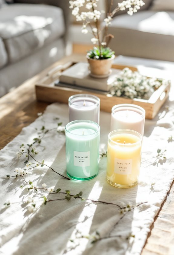 seasonal candle arrangement showcase