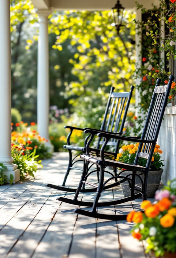 sturdy metal rocking chair