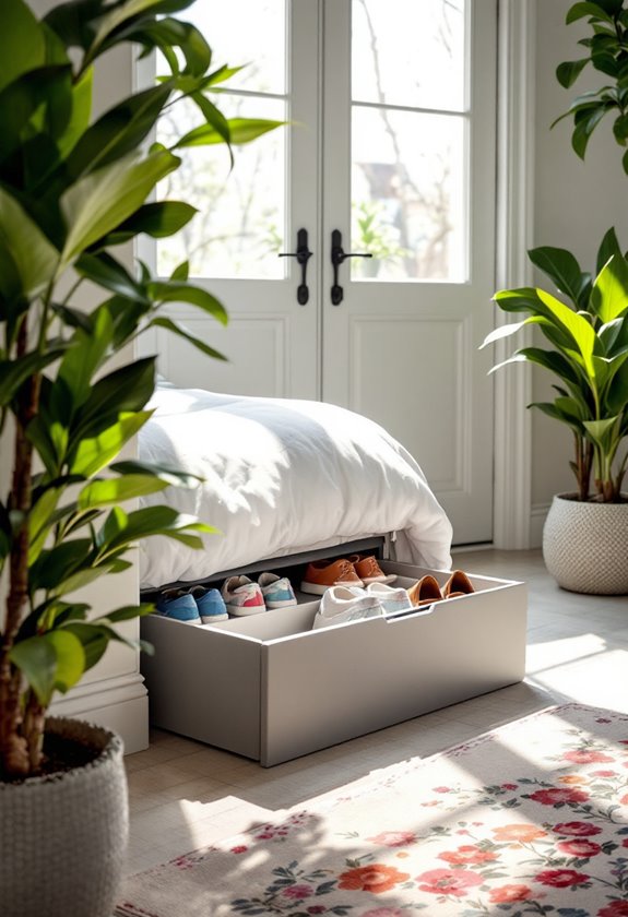 utilize space beneath bed