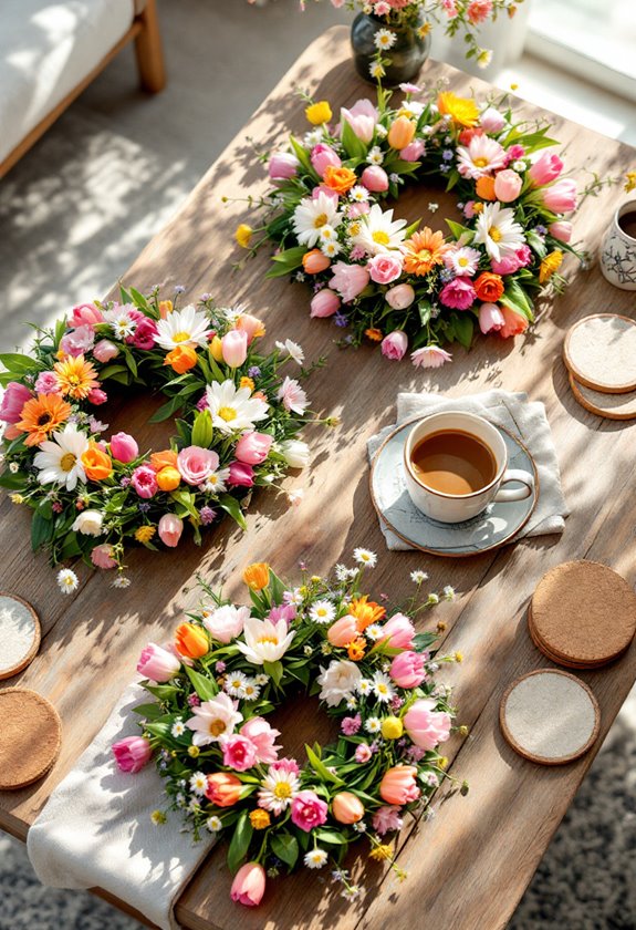 vibrant seasonal floral decorations
