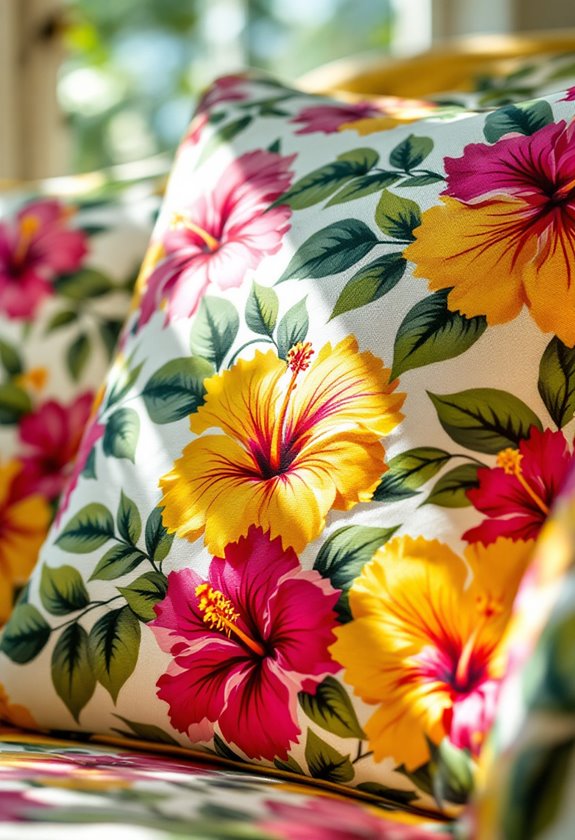 vibrant tropical flower designs