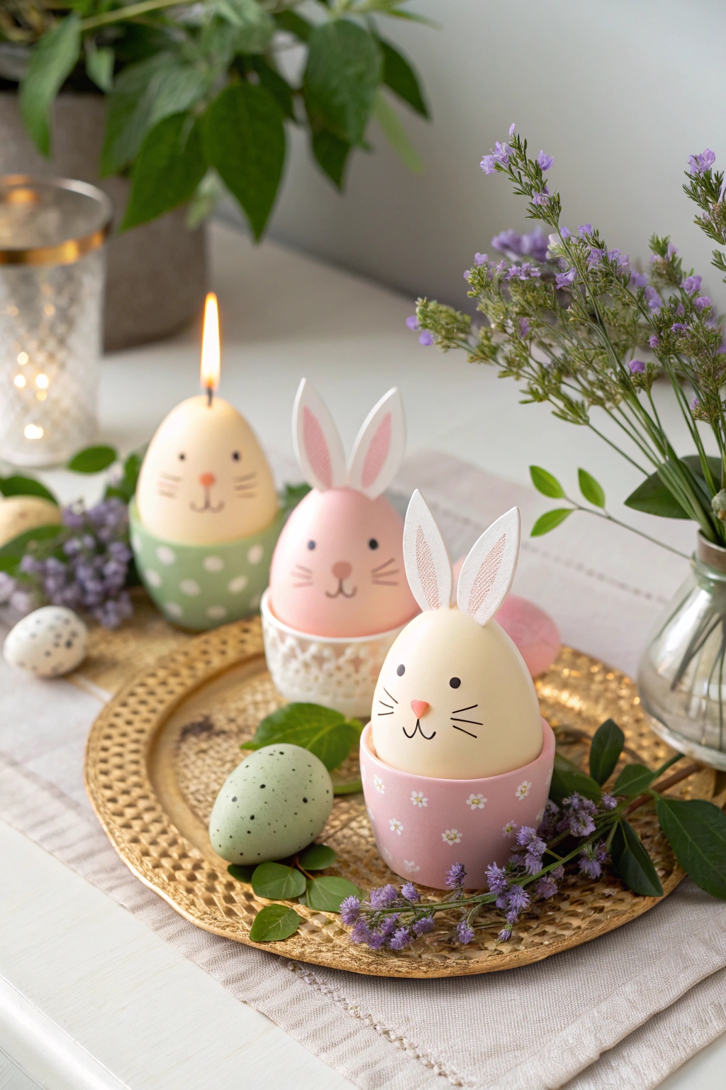 cute bunny shaped candles