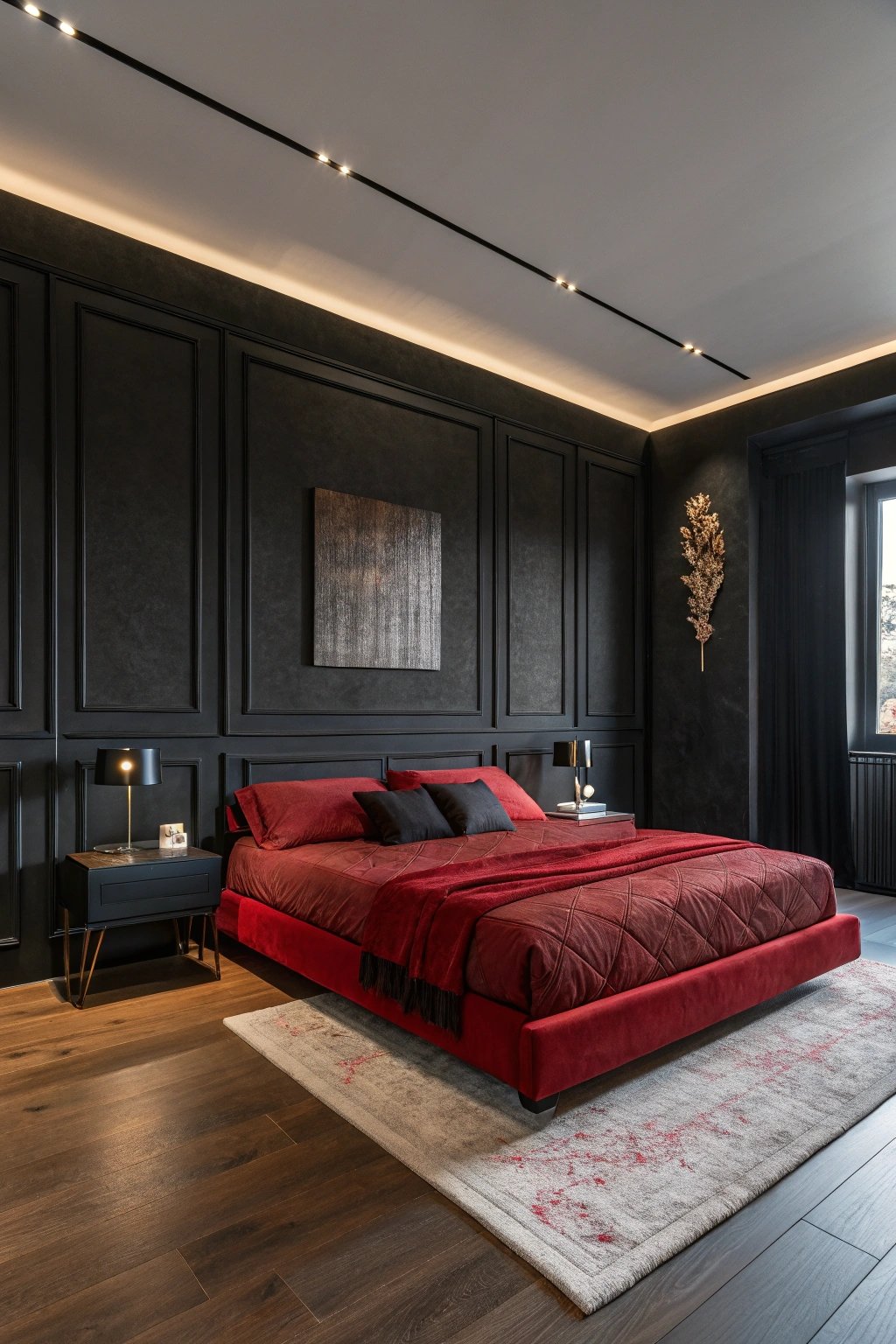 elegant dark crimson combination