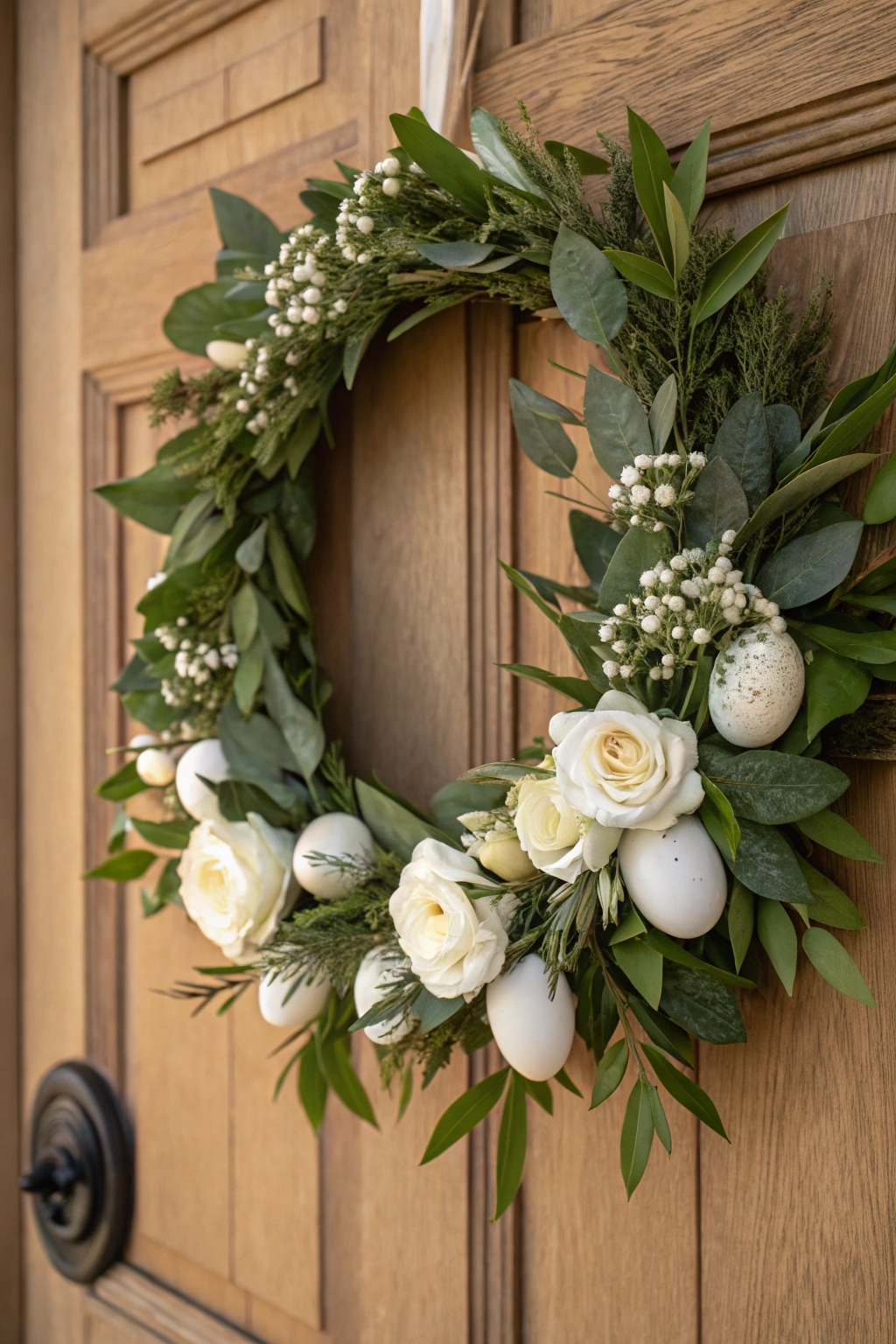elegant white floral wreath