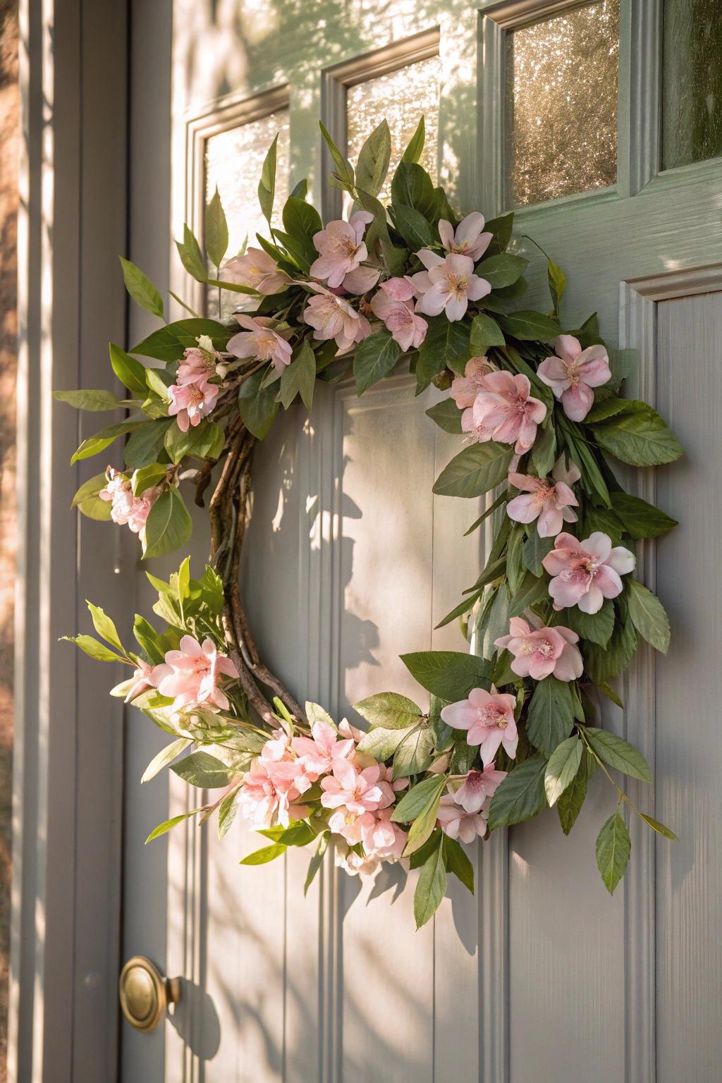 pastel floral decorative wreath