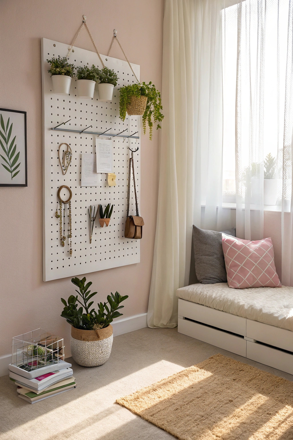 pegboard for organized storage