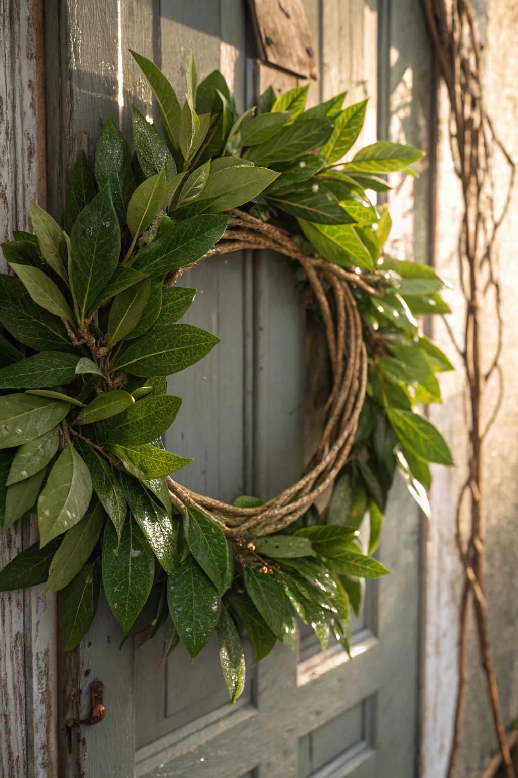 twine adorned wreath design