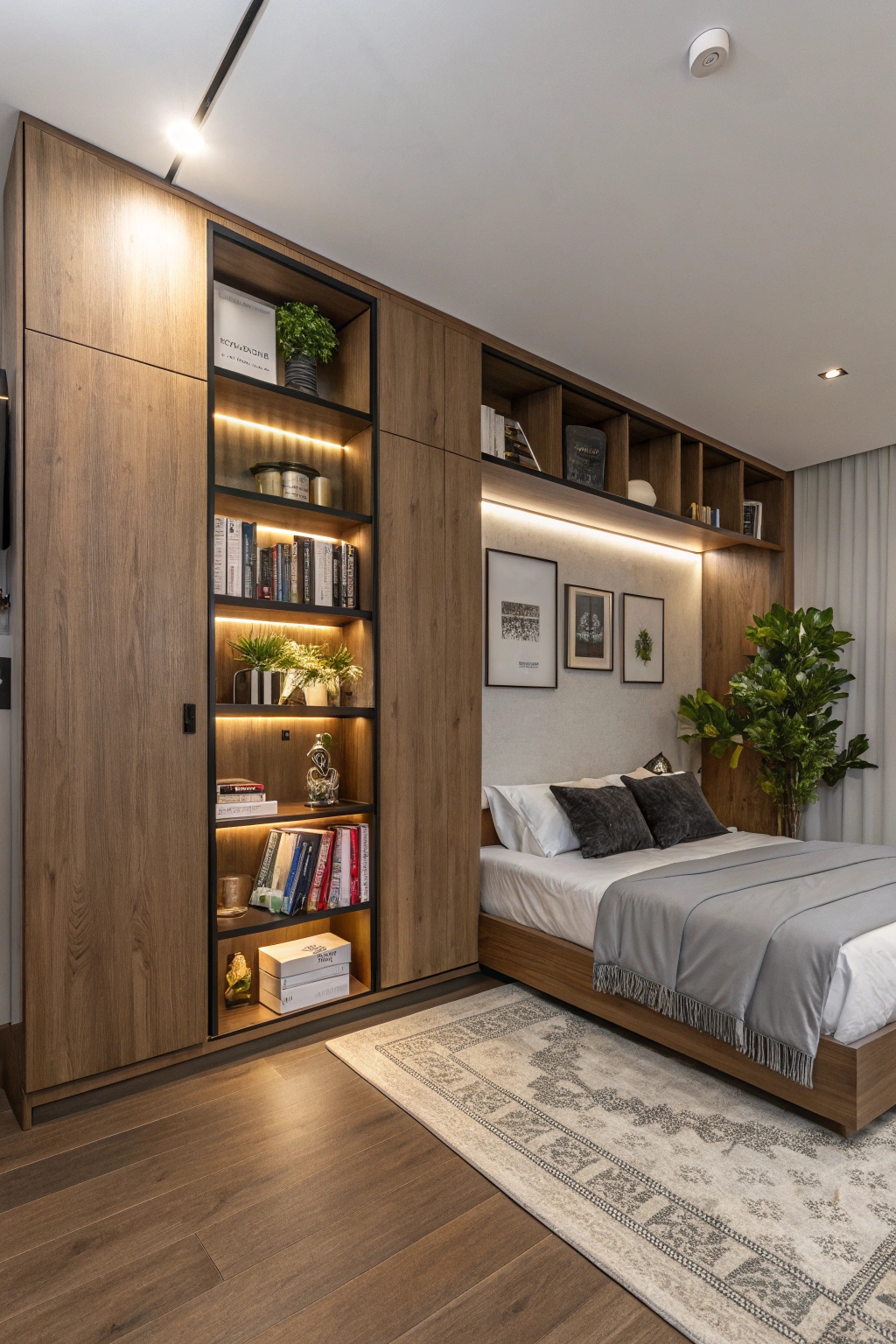 add integrated shelving units