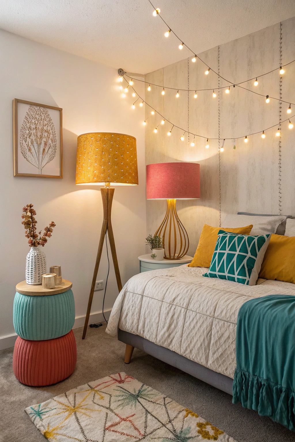 colorful lampshades experimentation