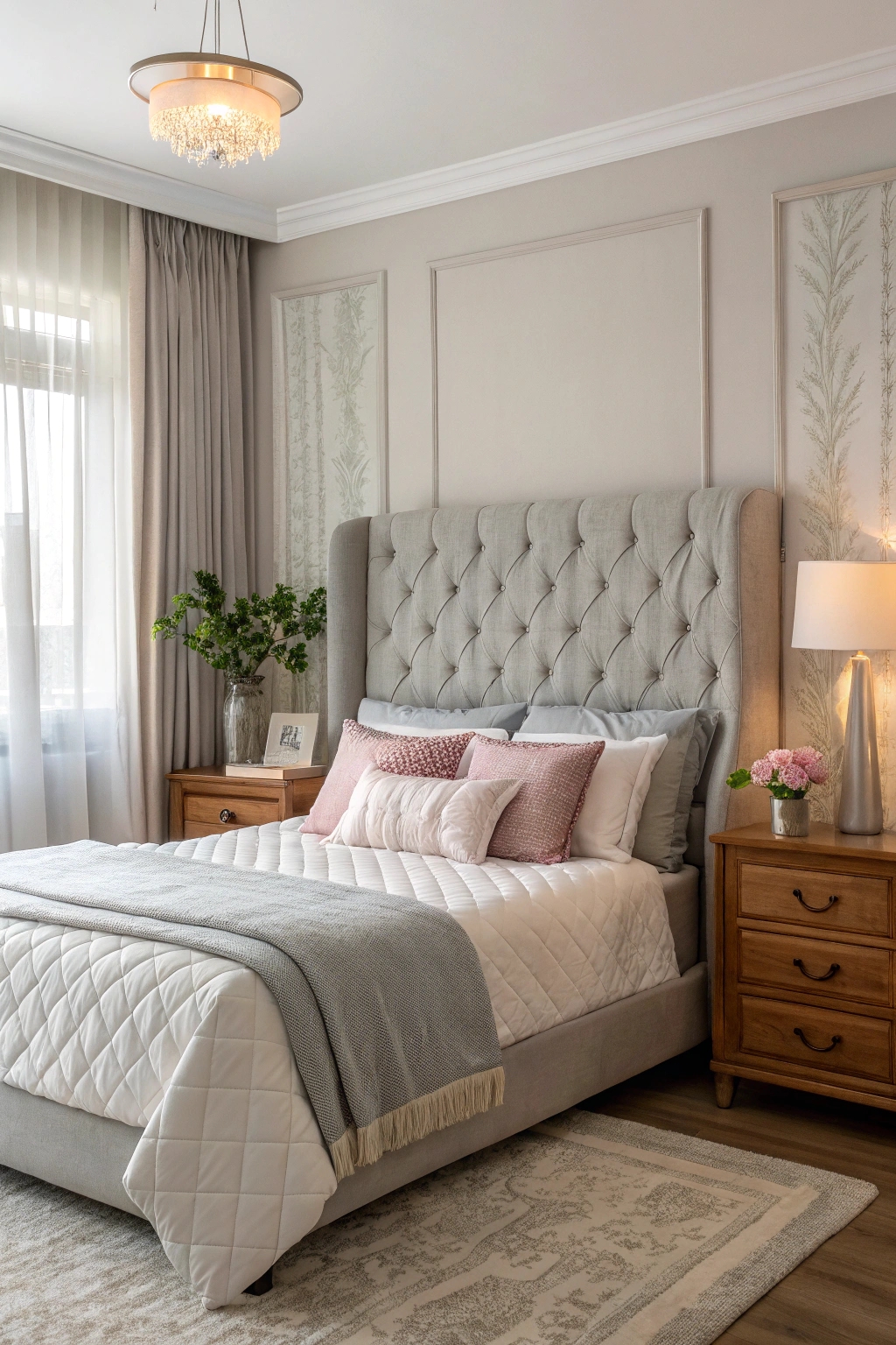 elegant bed frame accent