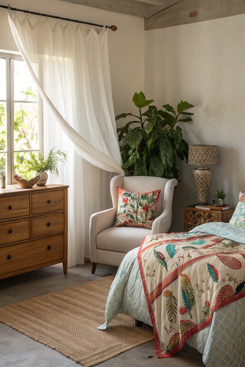 furnishings covered with fabric
