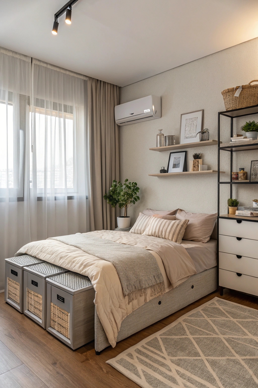 maximize space beneath bed