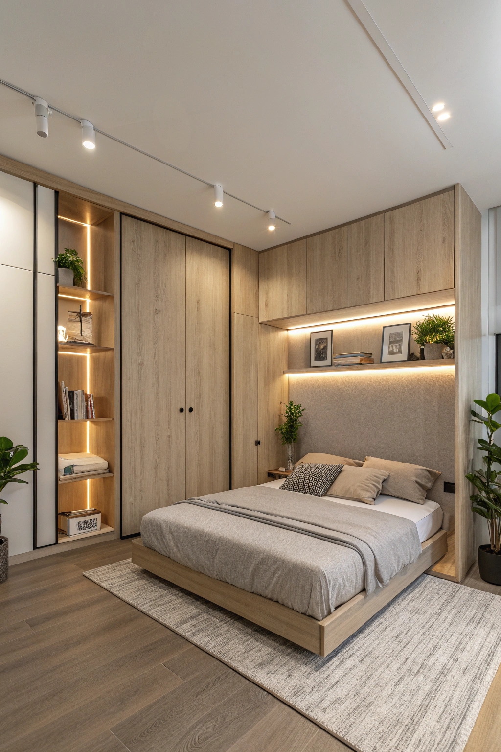 murphy bed with illumination