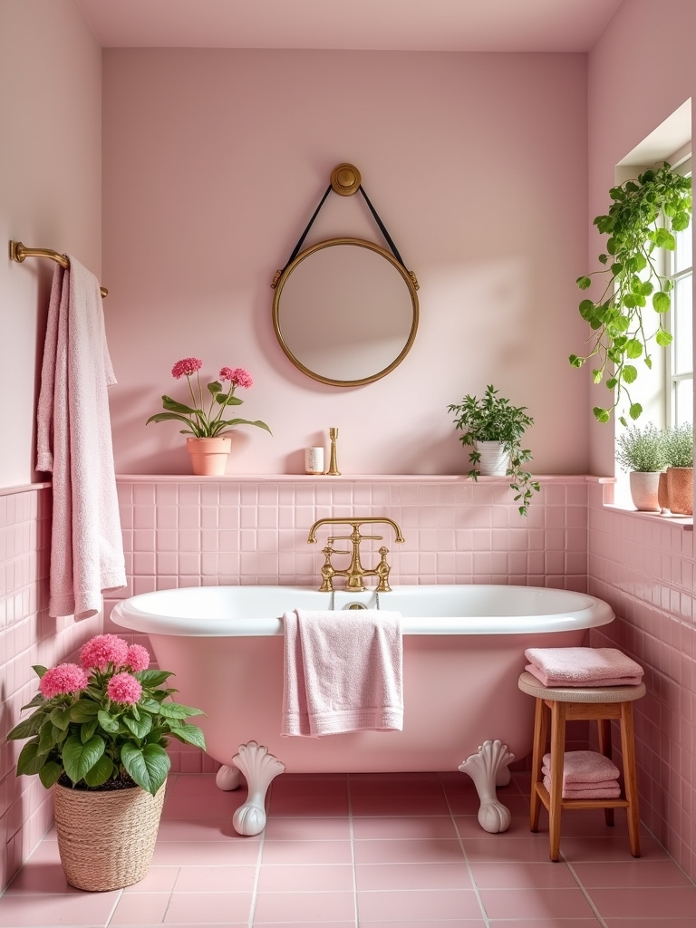 pink nature inspired decor