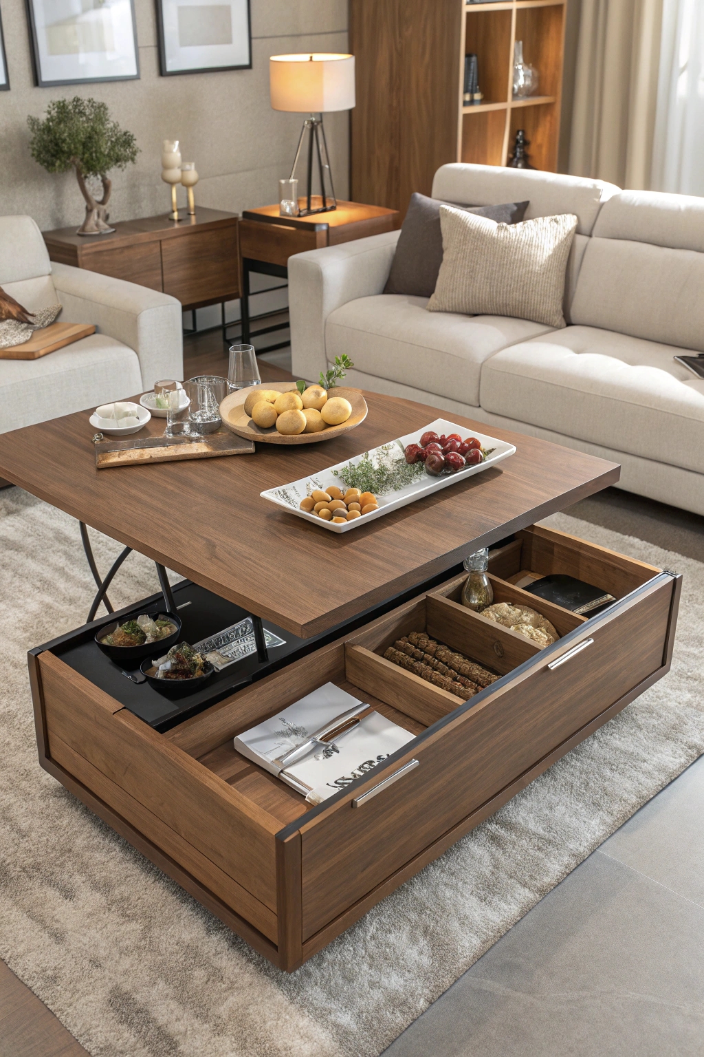 versatile table with storage