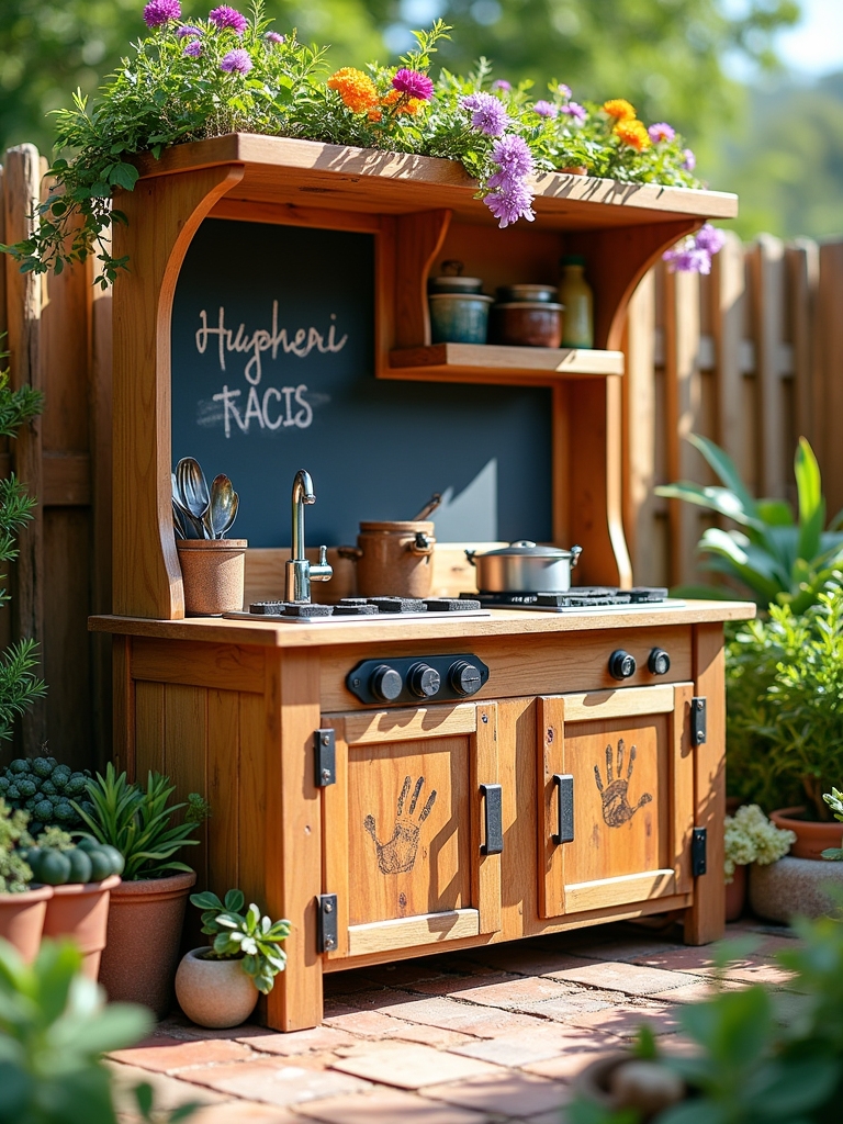 chalkboard enhanced outdoor play