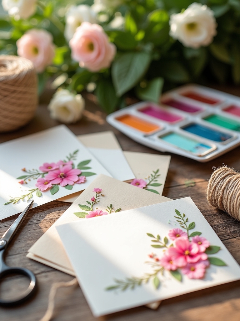 charming sweet pea note cards
